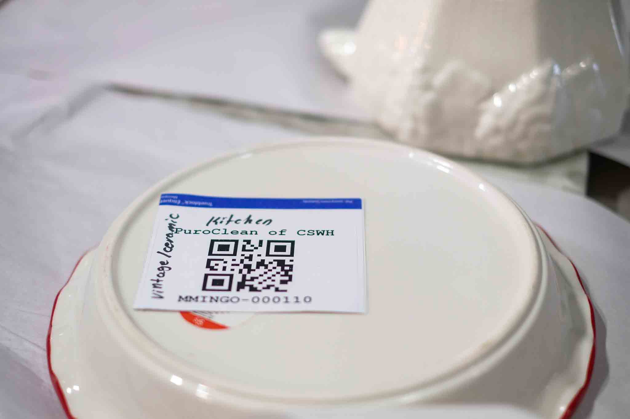 Kitchen personal property labeled and coded