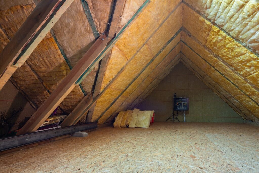 Thermal insulation of the attic in the old house