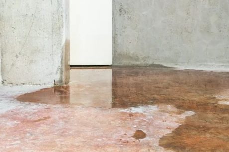 Water damage caused by an underground water leak