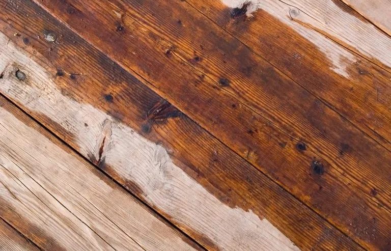 Water damage on hardwood floors in long island.