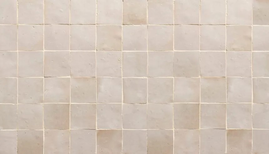 Tile on a bathroom wall. Water damage can occure to tiles if they are not sealed properly and are not set right.