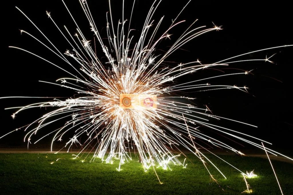 firework spinning on long island