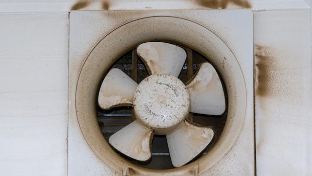 dirty kitchen vent in a long island home