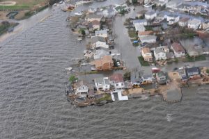 long island neighborhood flooded by hurricane waters