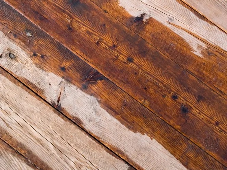 Water damage on hardwood floors in long island.