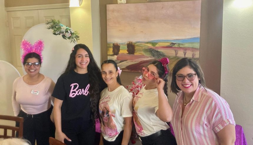 PuroClean team volunteering at Bluffs Landing Senior Village in Round Rock, Texas.