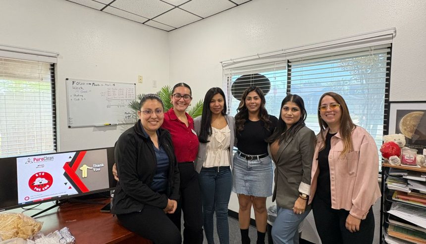 PuroClean of Hutto & Manor team with Farmers Insurance agents during a Lunch and Learn event focused on Property Damage Restoration services