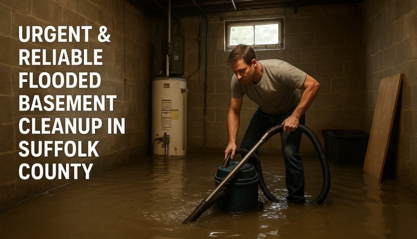 flooded basement cleanup in Suffolk County