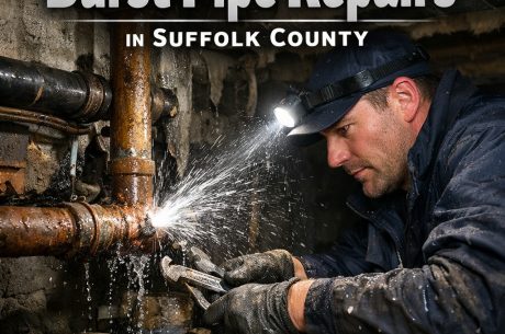 Burst pipe repairs in Suffolk County