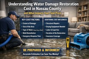 Water damage restoration cost in Nassau County