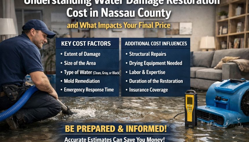 Water damage restoration cost in Nassau County