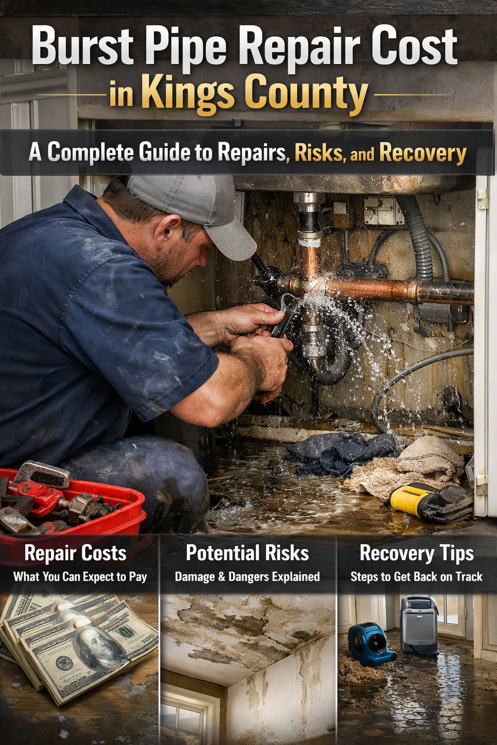 Burst Pipe Repair Cost in Kings County: A Complete Guide to Repairs, Risks, and Recovery