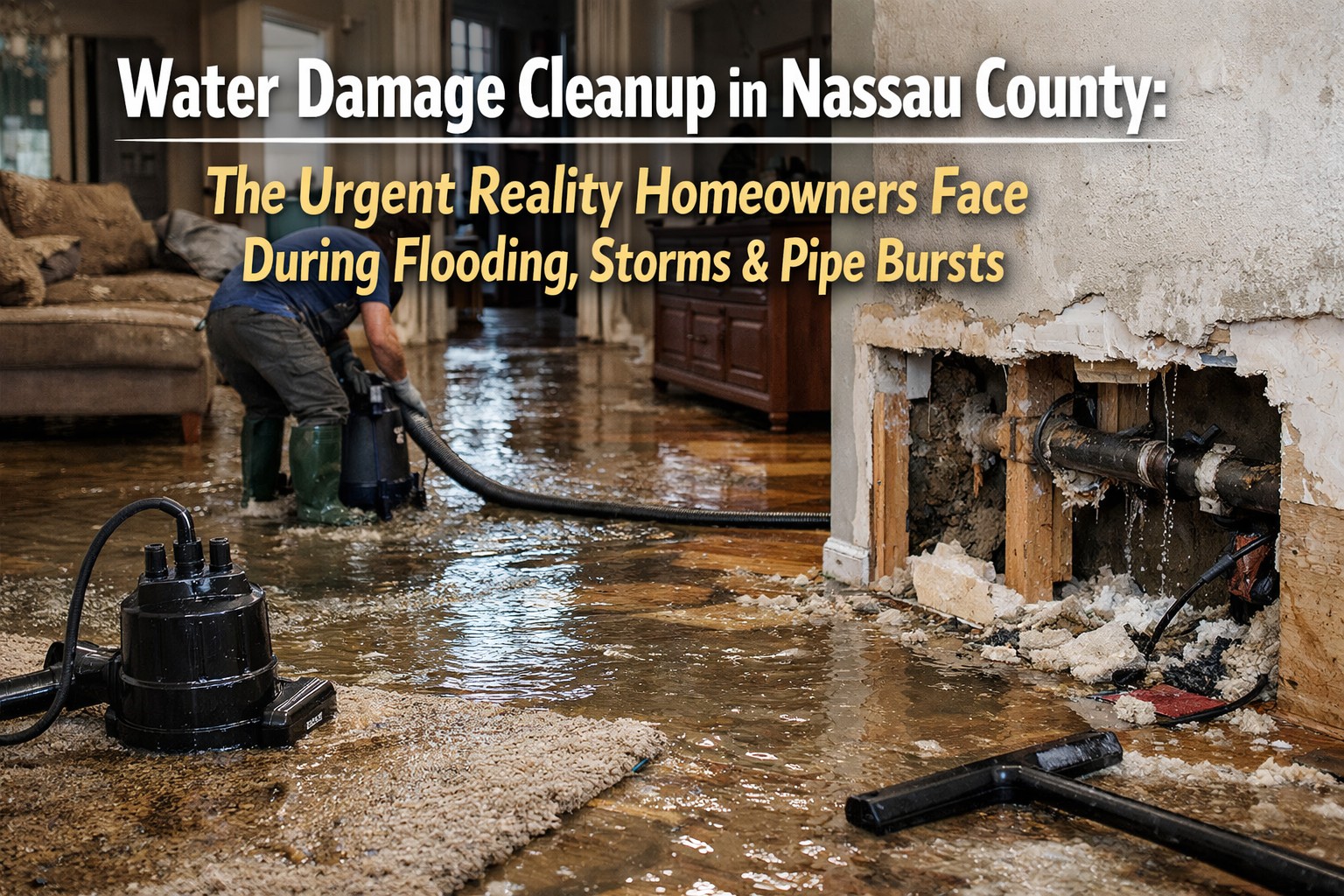 Water Damage Cleanup in Nassau County: The Urgent Reality Homeowners Face During Flooding, Storms & Pipe Bursts