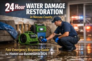 24 Hour Water Damage Restoration in Suffolk County