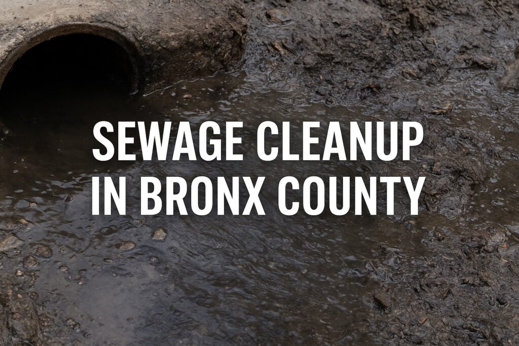 sewage cleanup in Bronx County