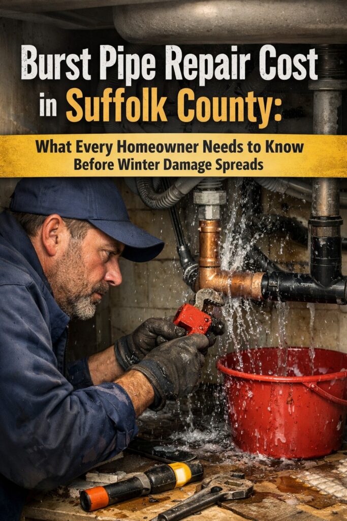 Burst Pipe Repair cost in Suffolk County