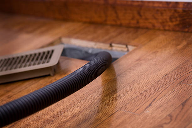 Close up view of Air duct cleaning in Queens County