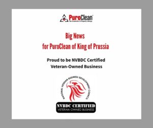 NVBDC certified veteran-owned business logo with PuroClean branding