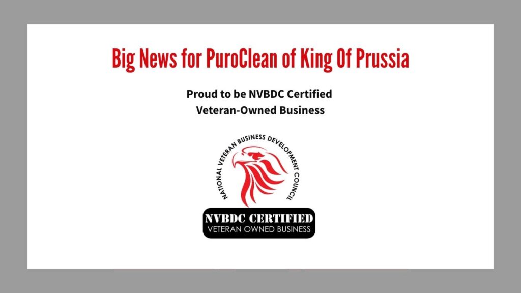 PuroClean of King of Prussia Is Now NVBDC Certified