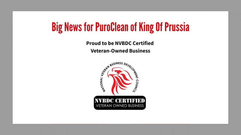 PuroClean of King of Prussia Is Now NVBDC Certified