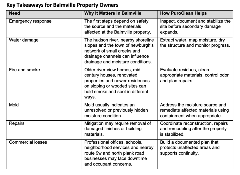 Key Takeaways for Balmville Property Owners.