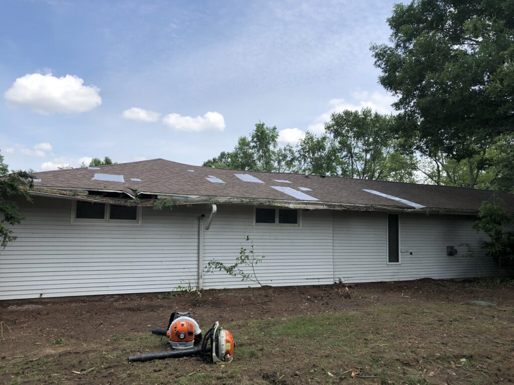 damaged roof