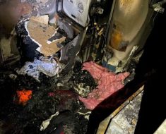 fire damage utility room before