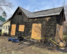 Crawfordsville House Fire board-up