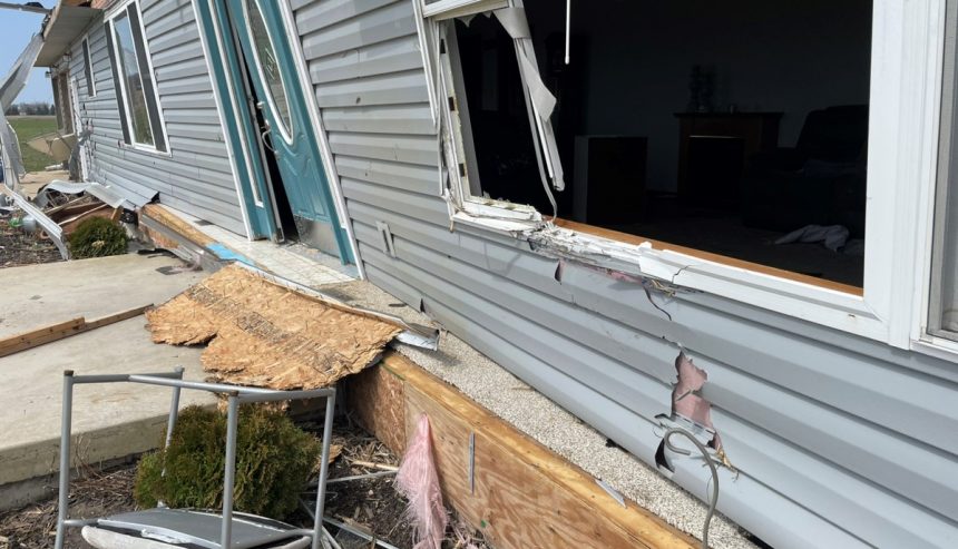 Most of the Johnsons's home was unsalvageable due to the extensive destruction the tornado left behind.