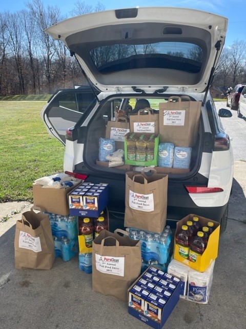 The food drive collections.