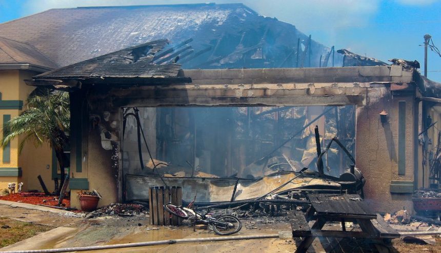 A property in need of fire remediation