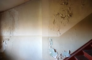 A home in need ot water damage mitigation