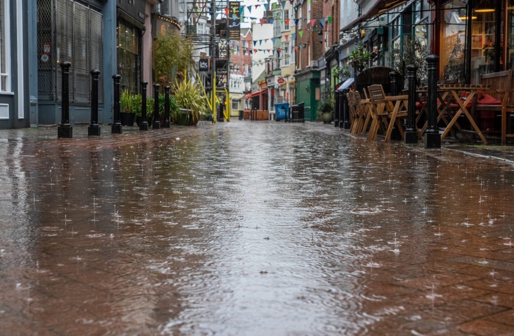 street spring flooding