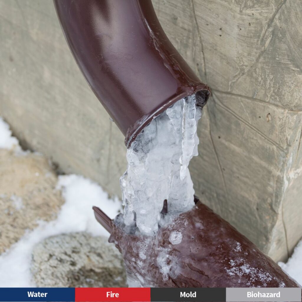 frozen pipes bursts