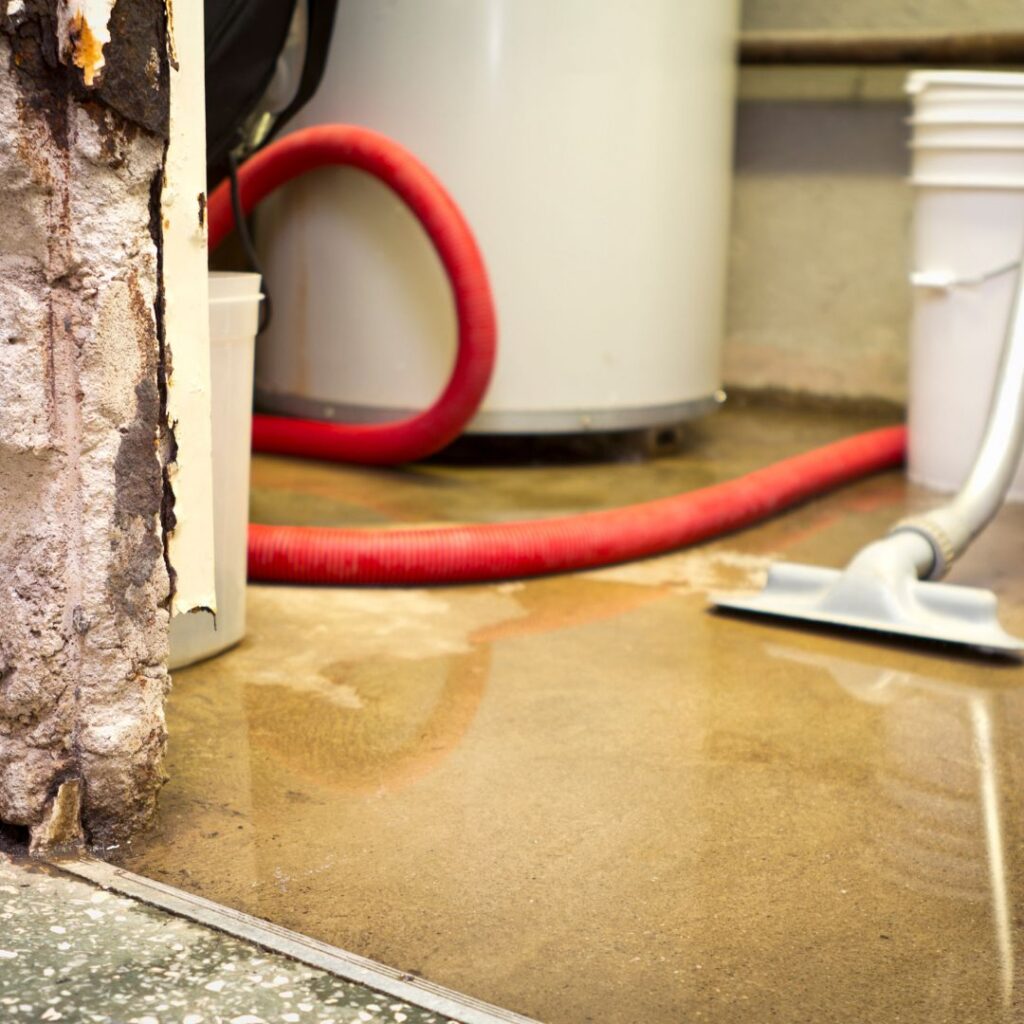 winter basement flooding in Lawrenceville