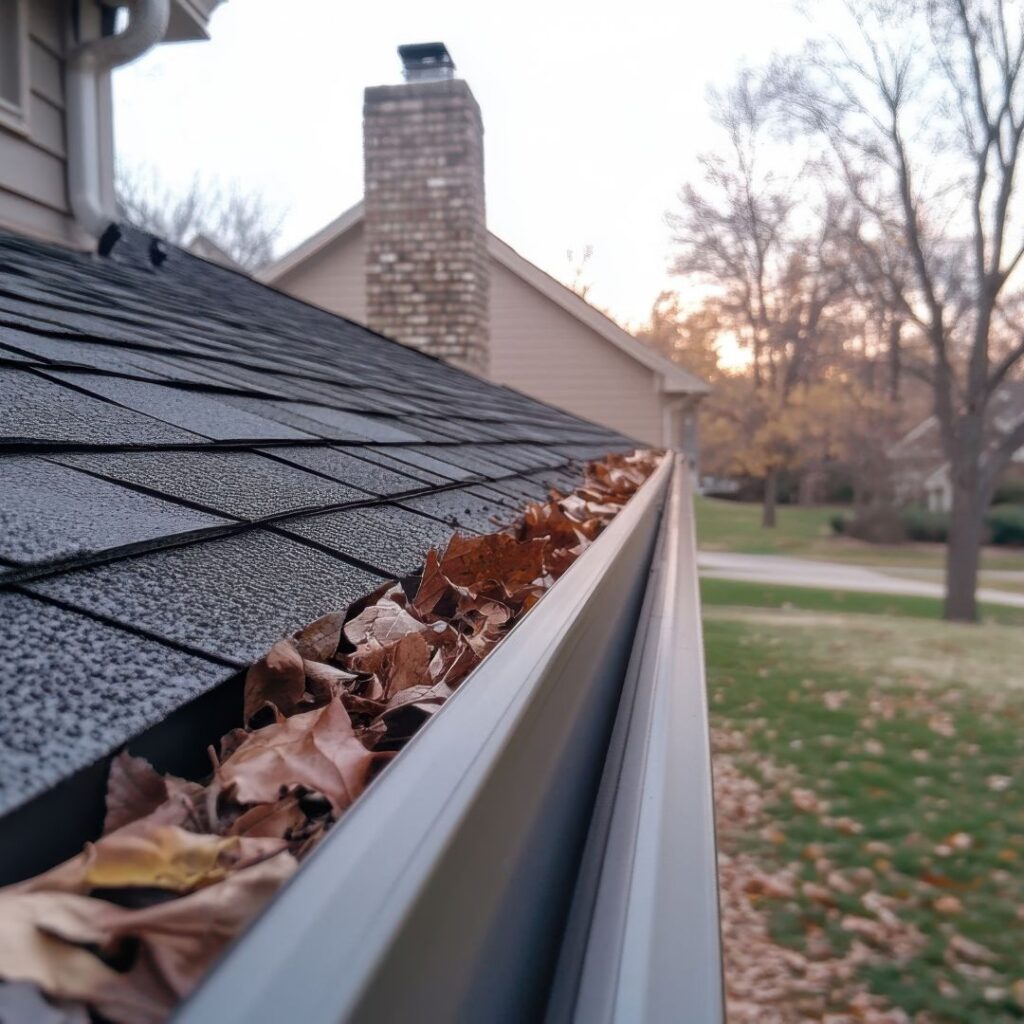 clogged gutters in lawrenceville