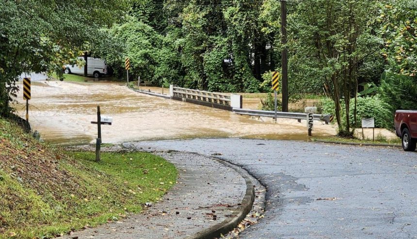 Residential flooding in Lawrenceville