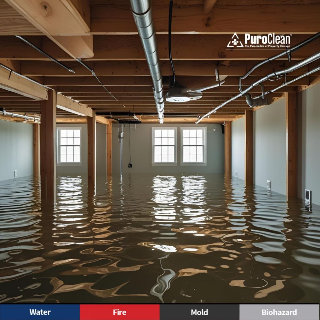Basement flood cleanup