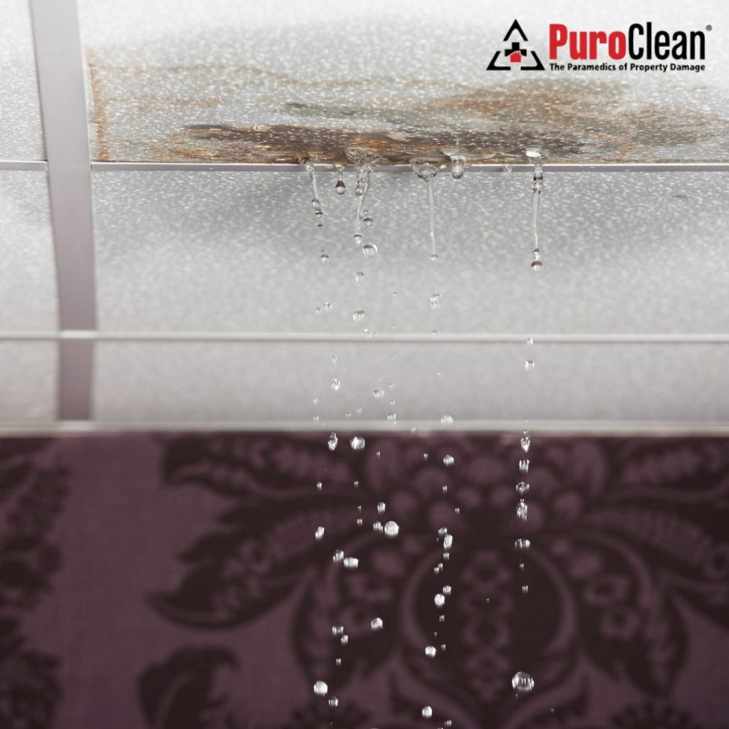 water-damaged ceiling in lawrenceville 