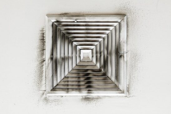 soot damage to a vent
