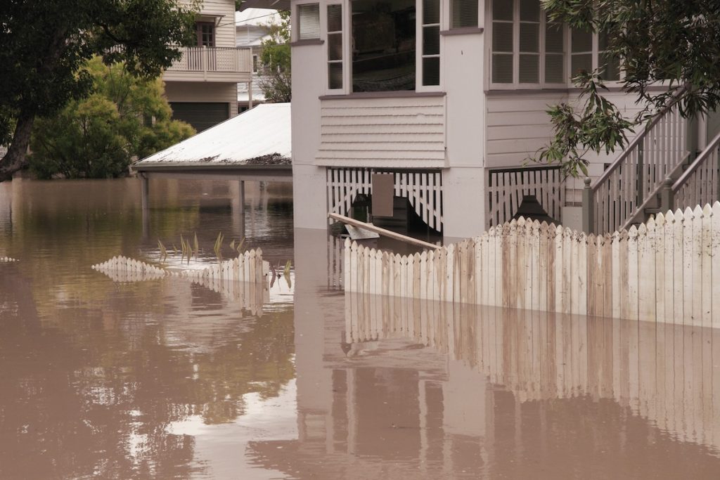 Flooded Backyard. PuroClean can help with flood restoration