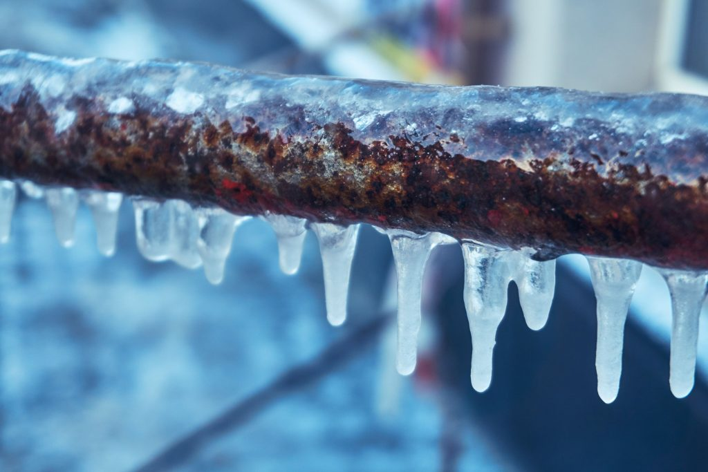 frozen sump pump discharge line