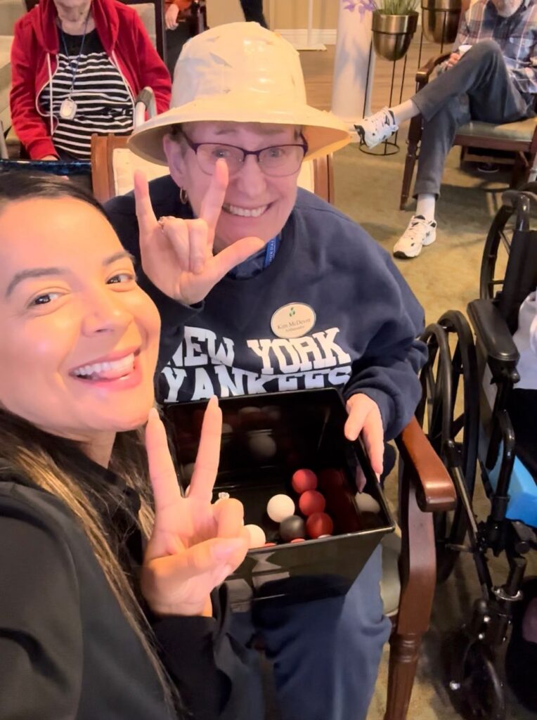 Sticky Hat Challenge game at Brookdale Florham Park hosted by PuroClean – property restoration Livingston NJ