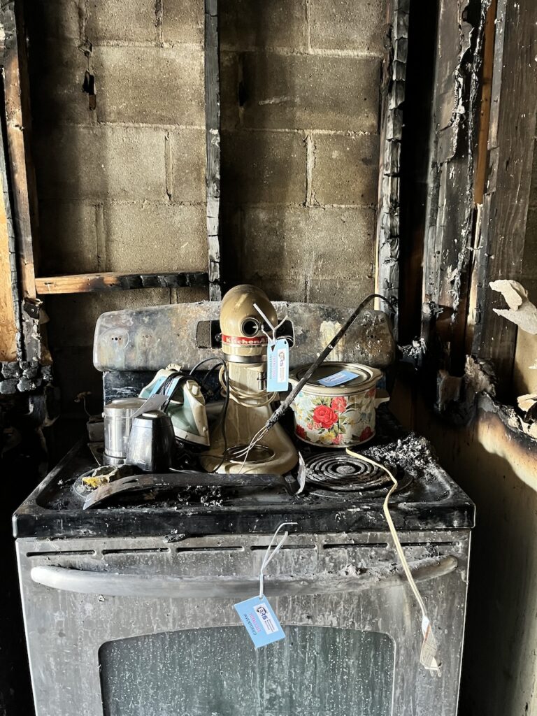 The aftermath of the housefire.