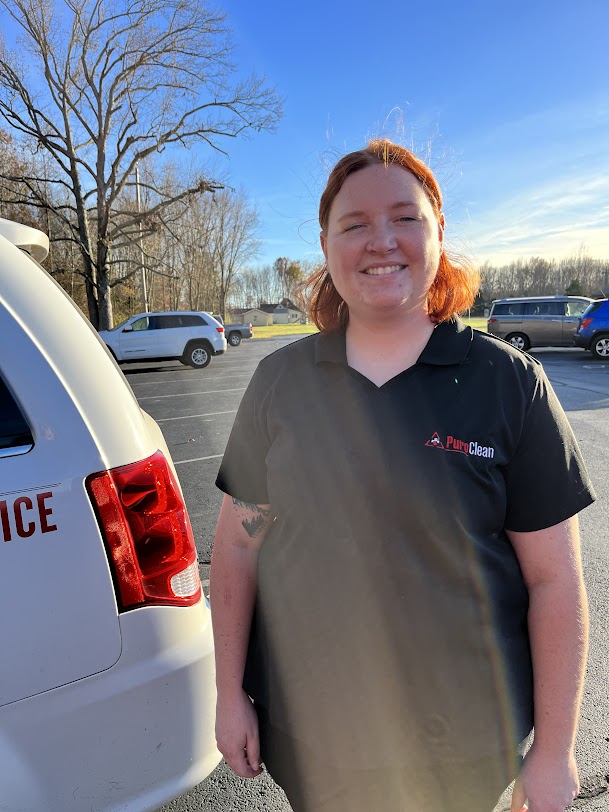 Employee smiling after a long day