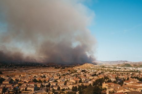 Aerial Shot of Santa Clarita Wildfires
