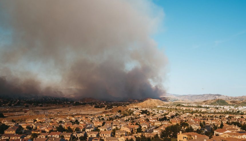 Aerial Shot of Santa Clarita Wildfires