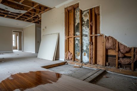 house with property damage