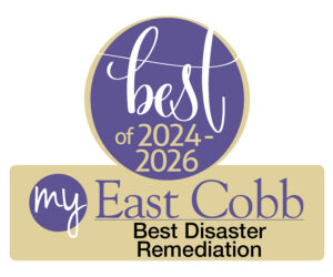 My East Cobb Best Disaster Remediation 2024–2026 award badge