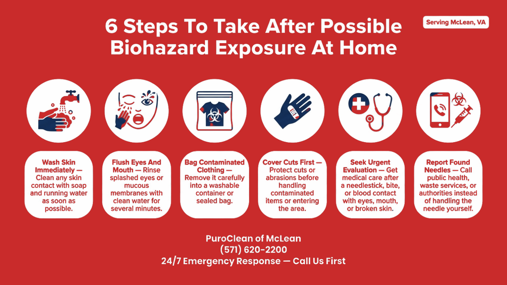 6 steps to take after possible biohazard exposure at home